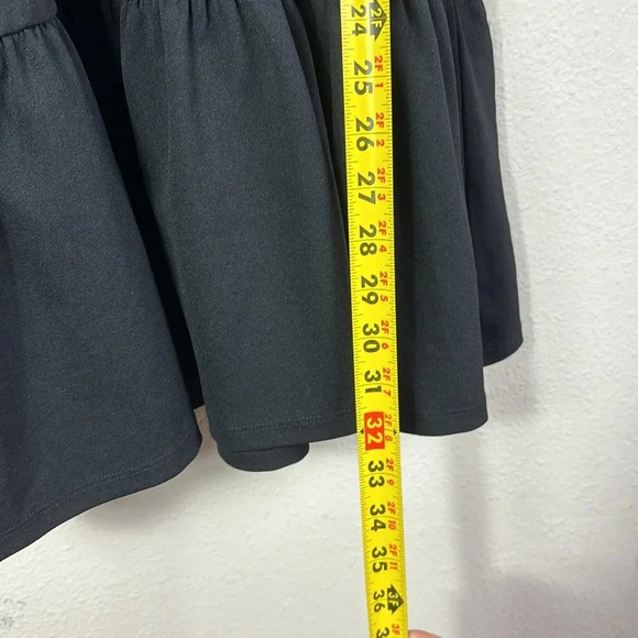 Zara Black Mini Dress 3/4 slight Puff Sleeves in black size Small - Picture 8 of 9